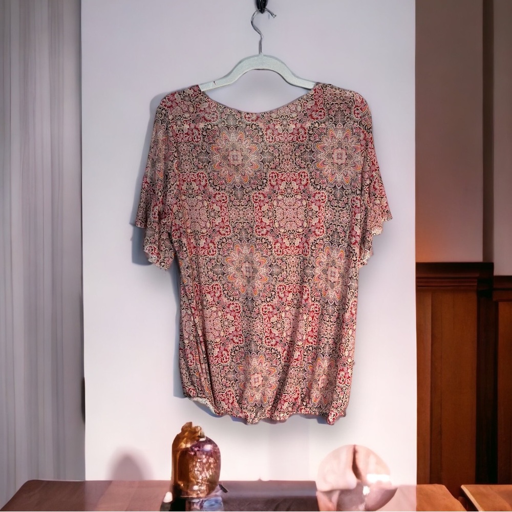 Perception Concept Blouse Boho Tassle Stretch Lar… - image 2